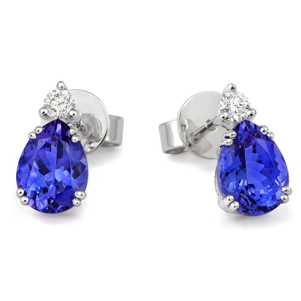 diamond and tanzanite earrings